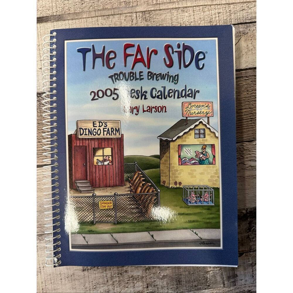 VTG y2k The Far Side Desk Calendar Gary Larson Daily Comic Calendar Spiral Bound